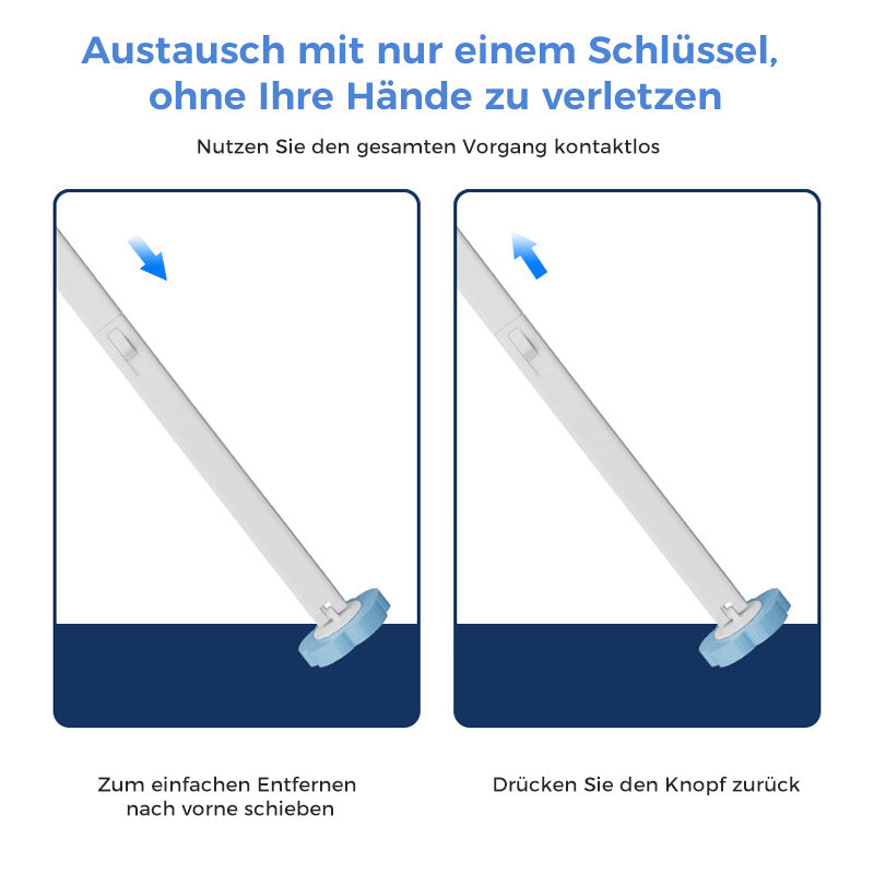 Wegwerptoiletborstel | Antibacteriële, hygiënische sponsopzetstukken