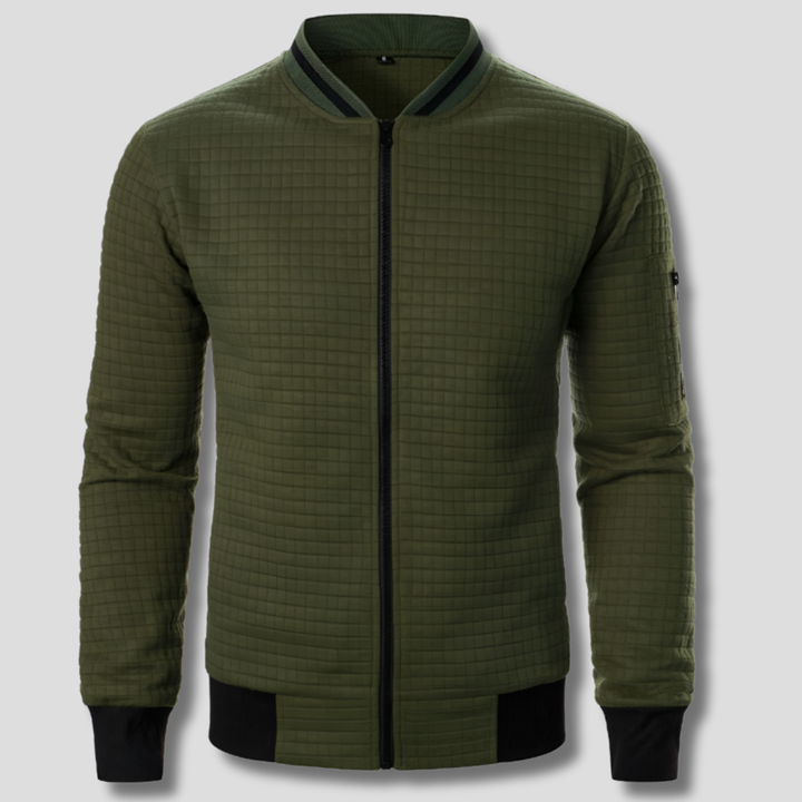 Comfortabele en warme herentrui met rits