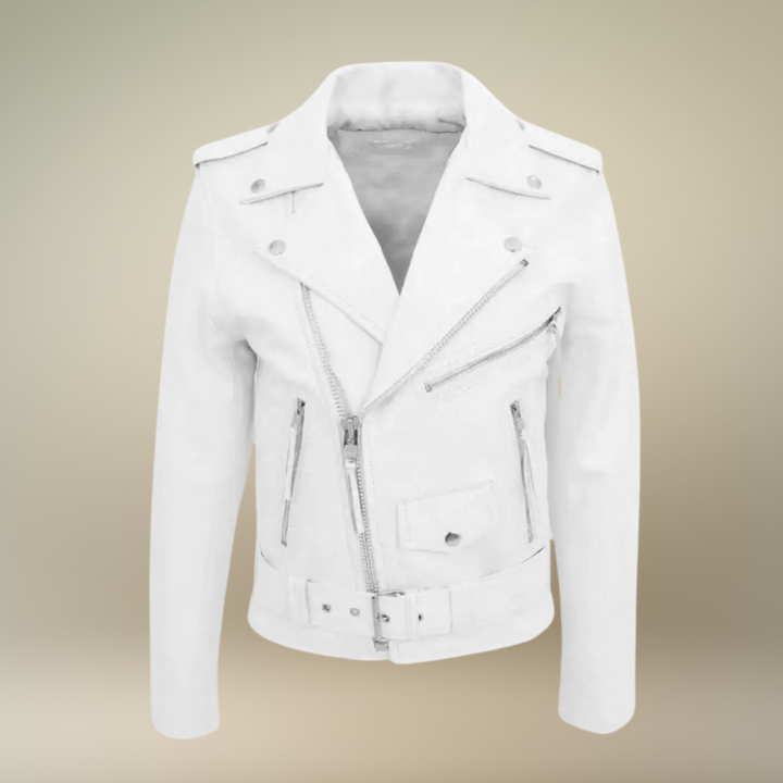 Slim Fit Imitatieleer Jas voor Heren