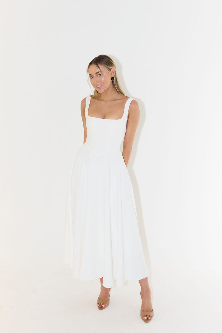 Elegante Mouwloze Avondjurk met Hoge Taille