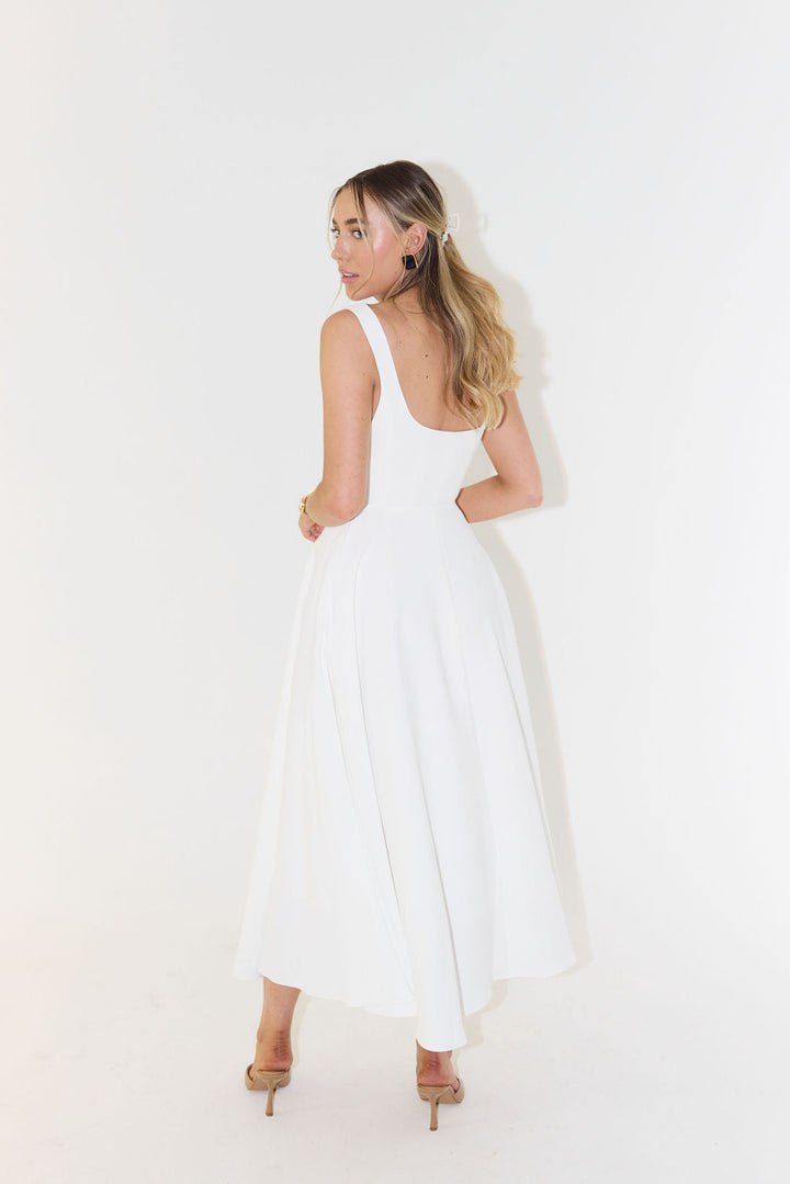 Elegante Mouwloze Avondjurk met Hoge Taille