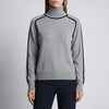 Dames Brei Sweater met Contrast Afwerking