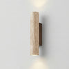 Wandlamp Travertin Verticaal Cilinder – Beige Natuursteen