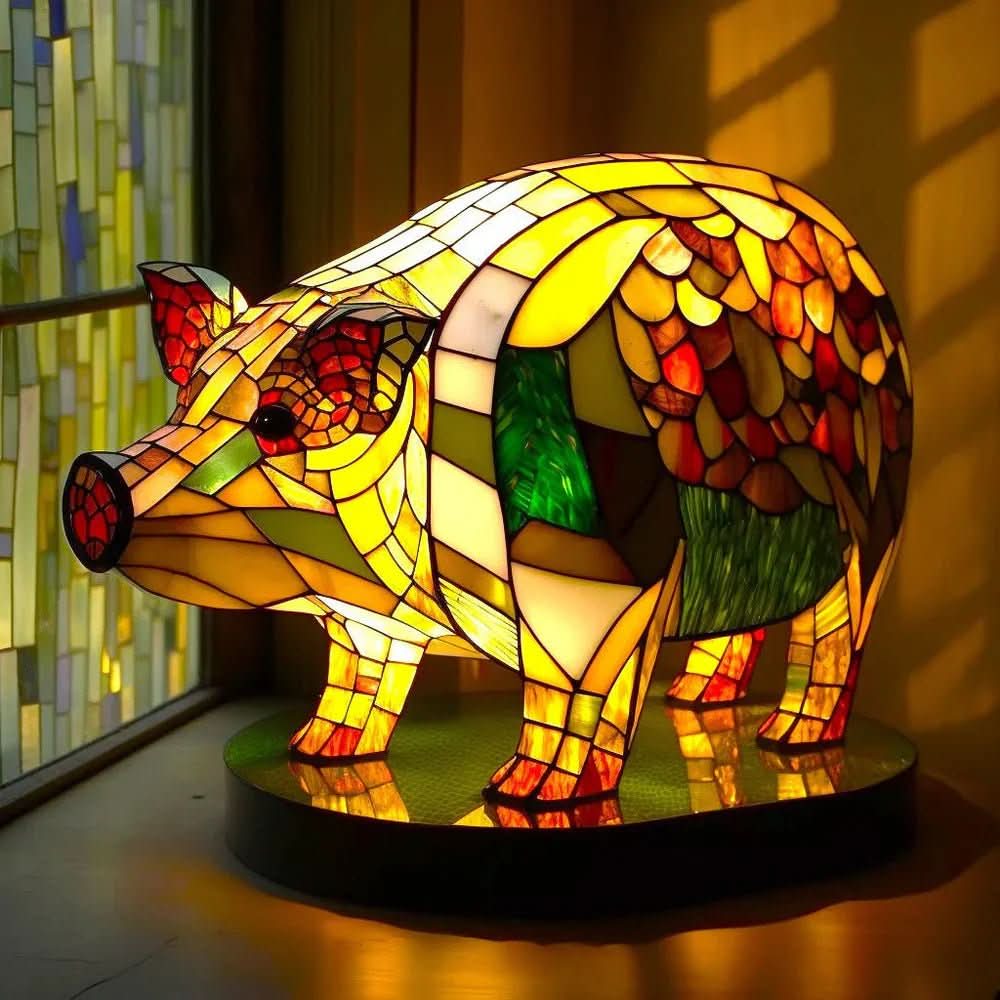 VitraFauna Kunstlamp – Artistieke Tafellamp met Dierenmotief voor Elegante Accenten