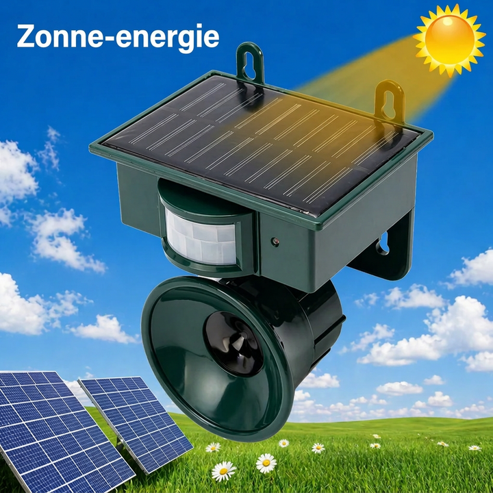 Vogelverjager | Bewegingssensor op zonne-energie | Diervriendelijke havikgeluiden