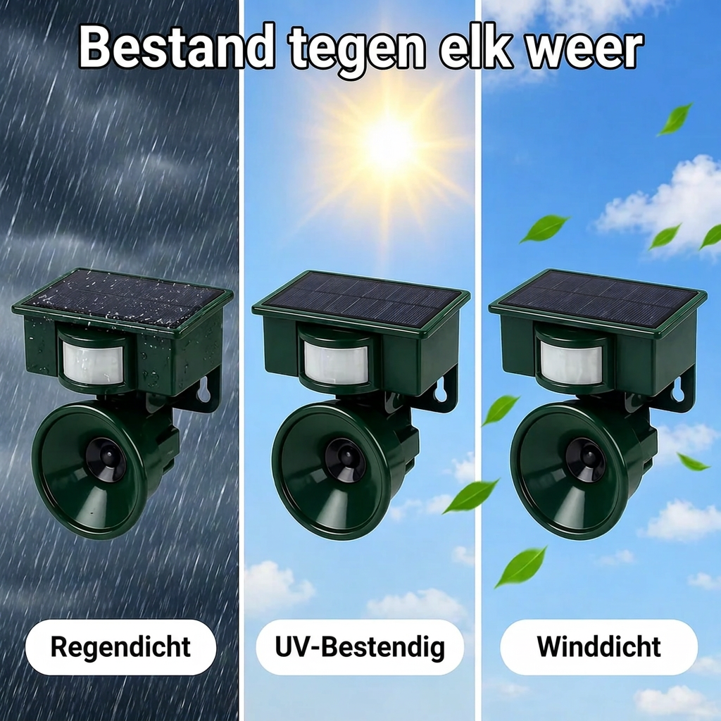 Vogelverjager | Bewegingssensor op zonne-energie | Diervriendelijke havikgeluiden