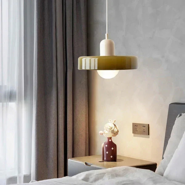 Bauhaus glas-in-lood hanglamp