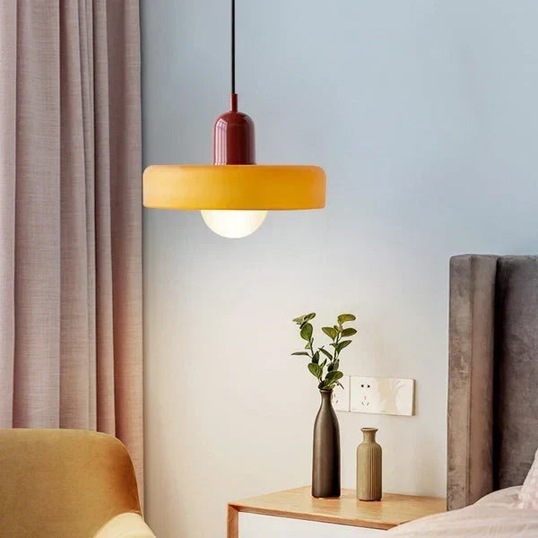 Bauhaus glas-in-lood hanglamp