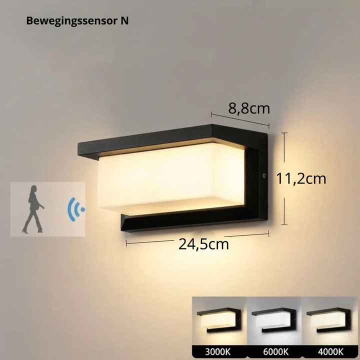 Wandlamp | Automatische bewegingssensor | Weerbestendig voor ingangen en patio's
