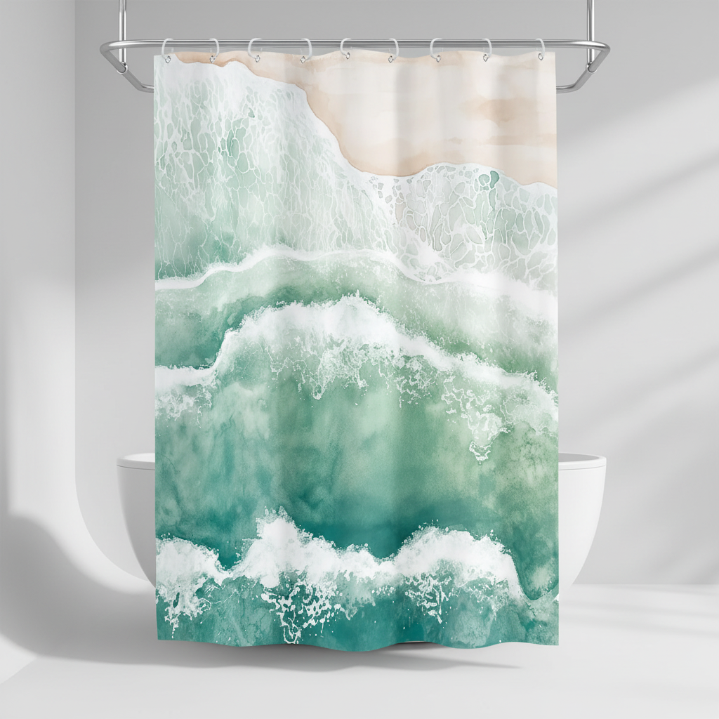 Waterdichte Polyester Douchegordijn - Coastella