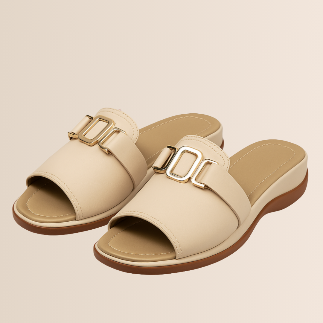 Zomerpantoffels met sleehak voor dames