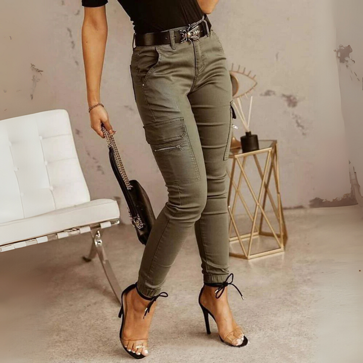 Skinny cargo joggingbroek voor dames