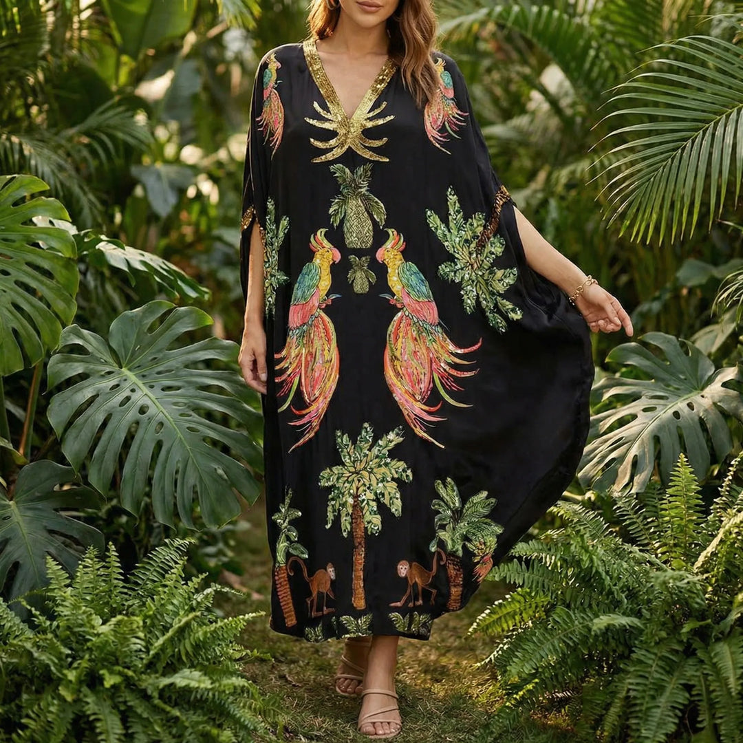 Wijde enkellange kaftan - Luana