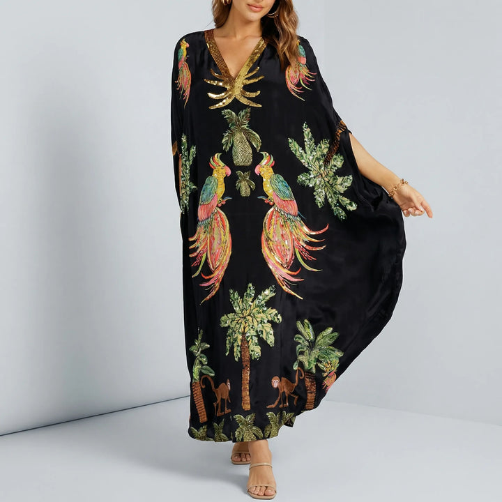 Wijde enkellange kaftan - Luana