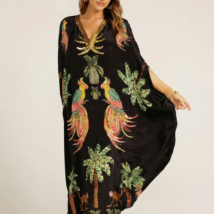 Wijde enkellange kaftan - Luana