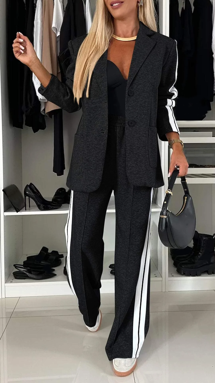 EliteEase VivaSet 2-Delige Set | Blazer en Broek met Relaxed Fit voor een Chique Look