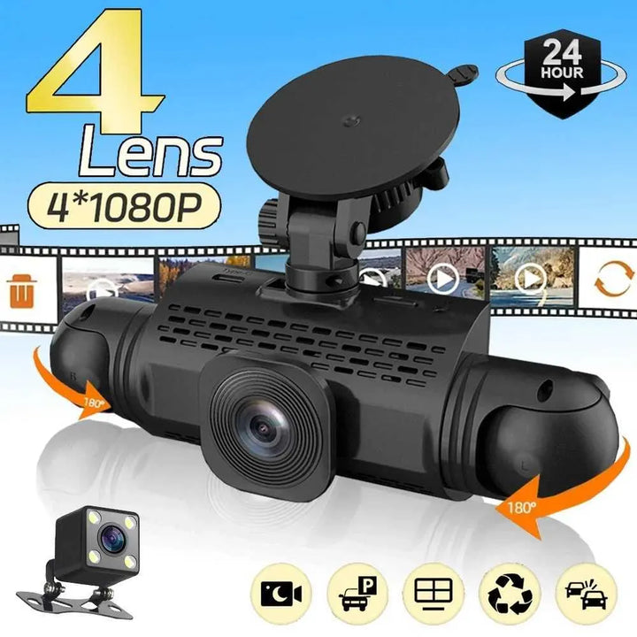 360° Autodashcam | DashGard Pro CX360 | Full HD Rijrecorder met Nachtzicht & Parkeermonitor