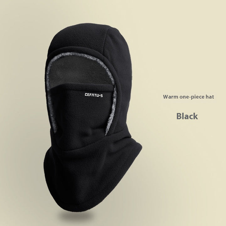 Capuchonmuts met sjaal en mondkap – met warme voering