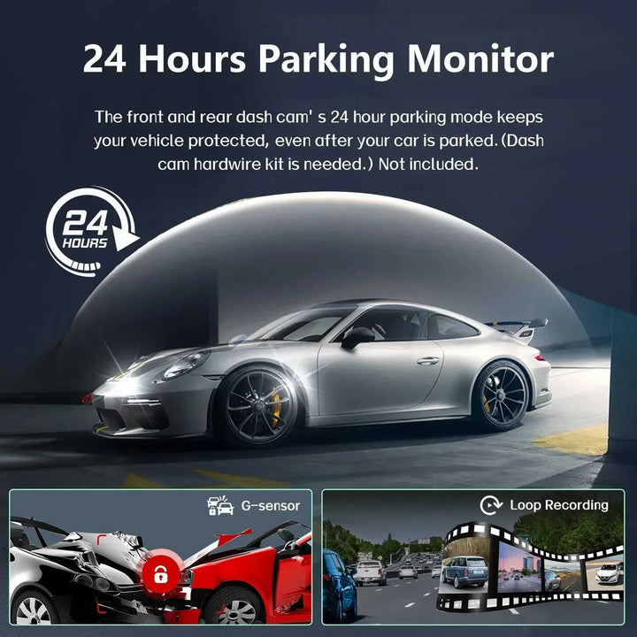 360° Autodashcam | DashGard Pro CX360 | Full HD Rijrecorder met Nachtzicht & Parkeermonitor