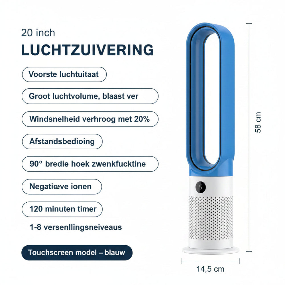 Bladeless Fan For Home Air Purification Circulation Ultra Silent Cooling Tower Fan Dorm Use