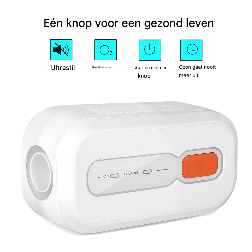 Draagbare CPAP-reiniger en ontsmettingsmiddel