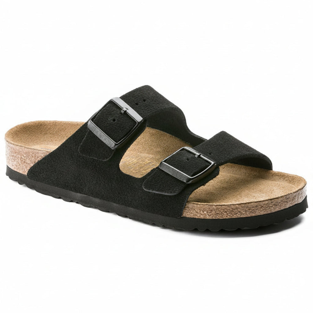 Women's Vintage Cork Flat Boken Sandals Men's One-word Sandals