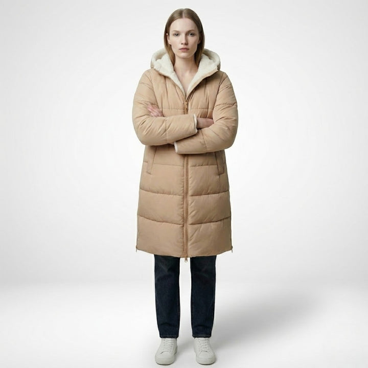 Dames Winterjas Reversible, Dubbelzijdig Draagbaar