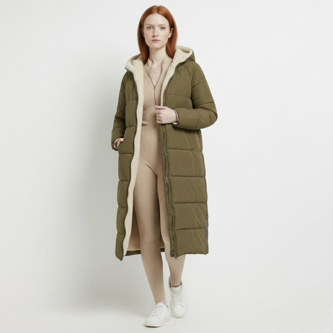 Dames Winterjas Reversible, Dubbelzijdig Draagbaar