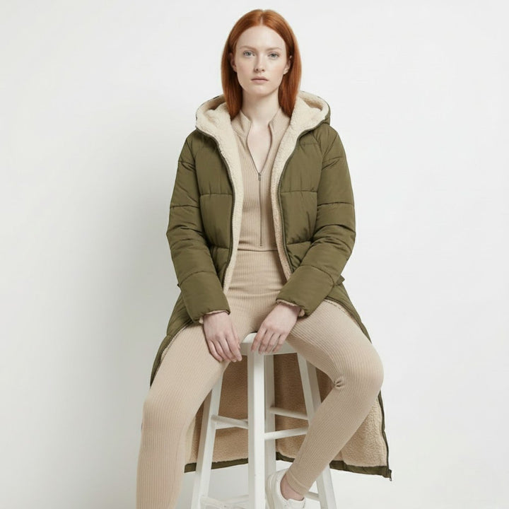 Dames Winterjas Reversible, Dubbelzijdig Draagbaar