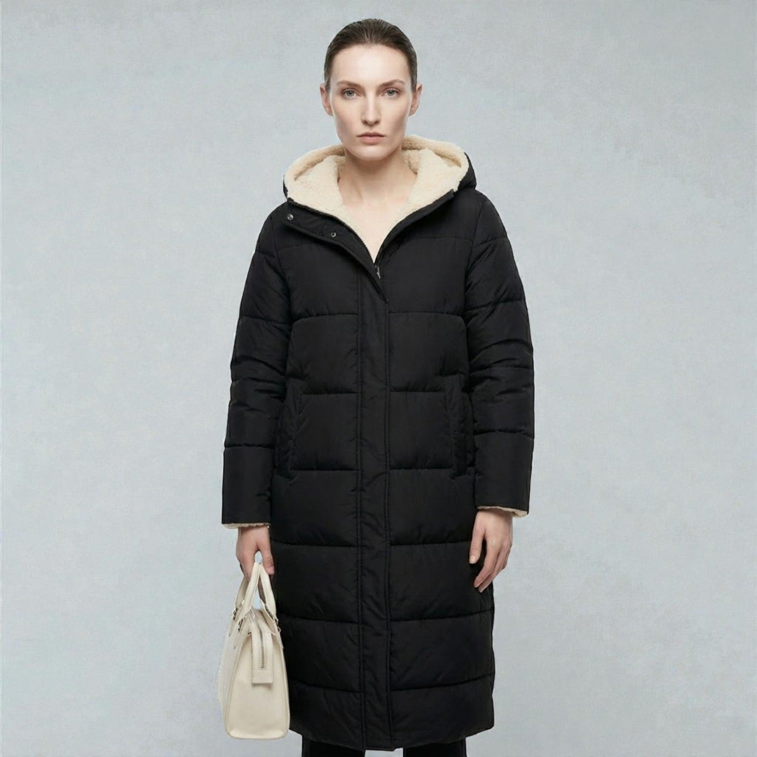Dames Winterjas Reversible, Dubbelzijdig Draagbaar