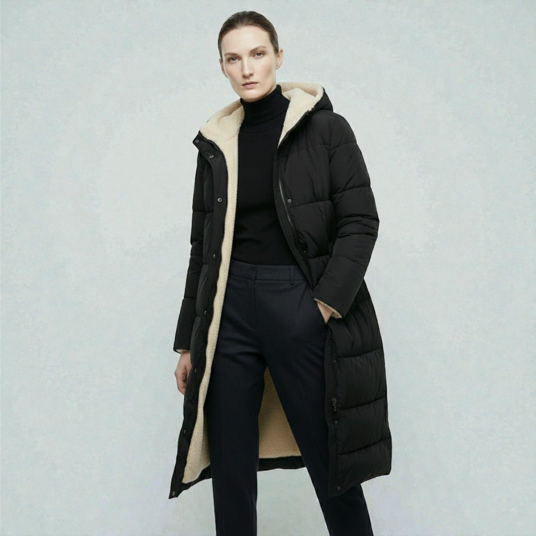 Dames Winterjas Reversible, Dubbelzijdig Draagbaar