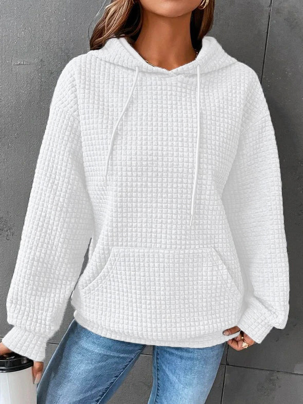 Casual Plain Hoodie Voor Dames