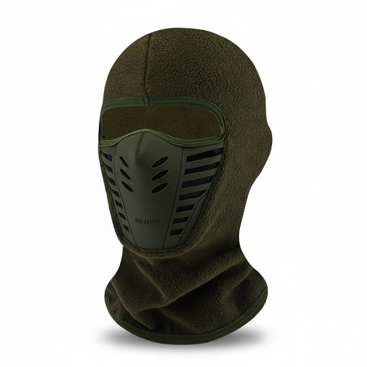 Bivakmuts met fleece en geïntegreerd rubberen ademmasker voor wintersport en buitenactiviteiten