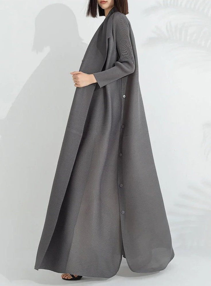 Elegante overjas met overslag en strikceintuur voor dames