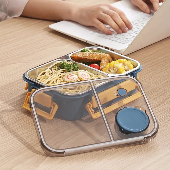 Bento Lunchbox met Roestvrijstalen Vakken, Lekvrij en Draagbaar