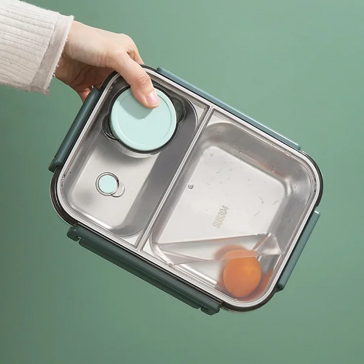Bento Lunchbox met Roestvrijstalen Vakken, Lekvrij en Draagbaar