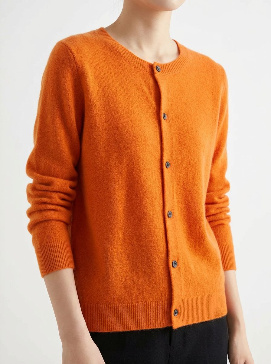 Cardigan van merinowol met knoopsluiting en raglanmouwen voor dames