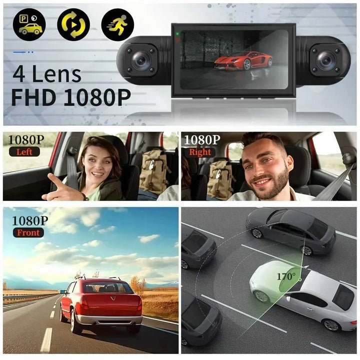 360° Autodashcam | DashGard Pro CX360 | Full HD Rijrecorder met Nachtzicht & Parkeermonitor