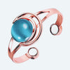 Retro-stijl open manchetarmband met cat-eye design
