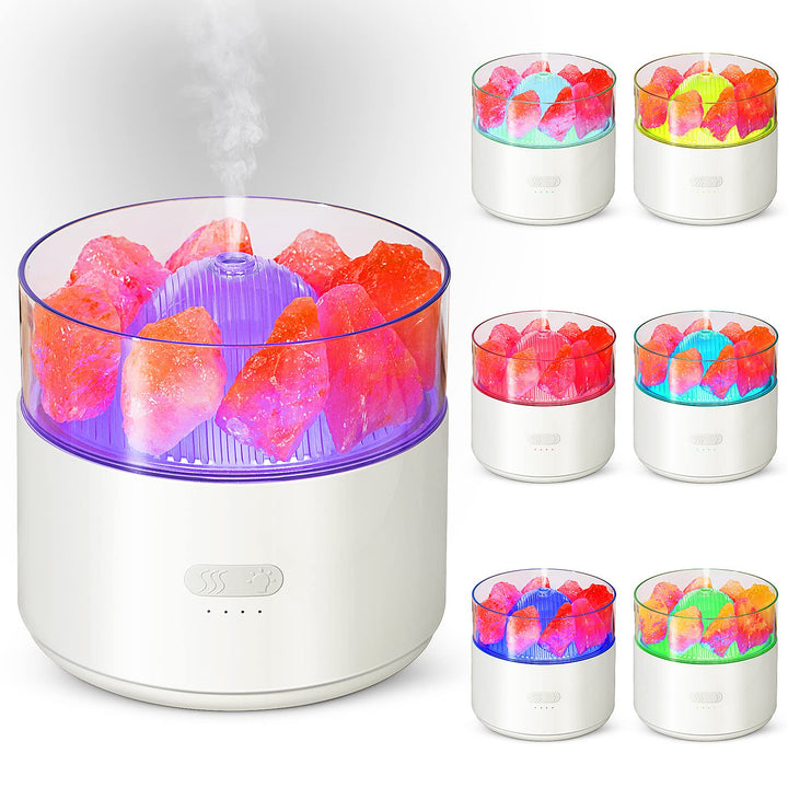 Aroma diffuser met zoutkristal, 7 ledkleuren en 2 standen