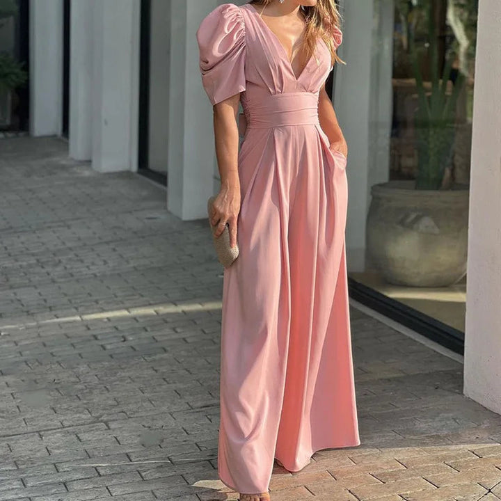Elegante Chiffon Jumpsuit met Strikdetail