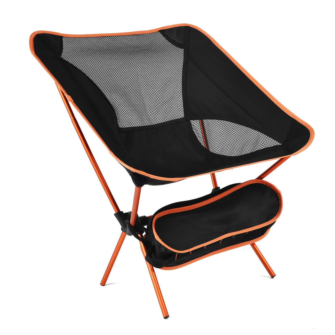 Campingstoel inklapbaar voor buiten met aluminium frame en ademend mesh, draagbare strandstoel