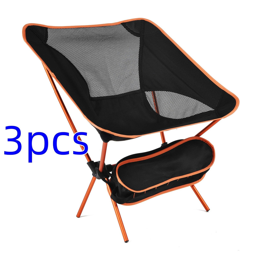 Campingstoel inklapbaar voor buiten met aluminium frame en ademend mesh, draagbare strandstoel