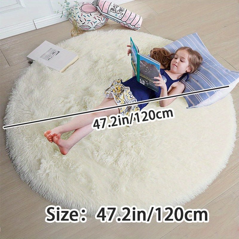 Rond Fluffy Vloerkleed - Clouda