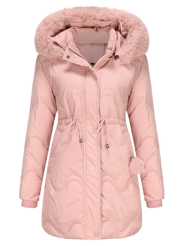Elegante gevoerde Dames winter jas - Viviene