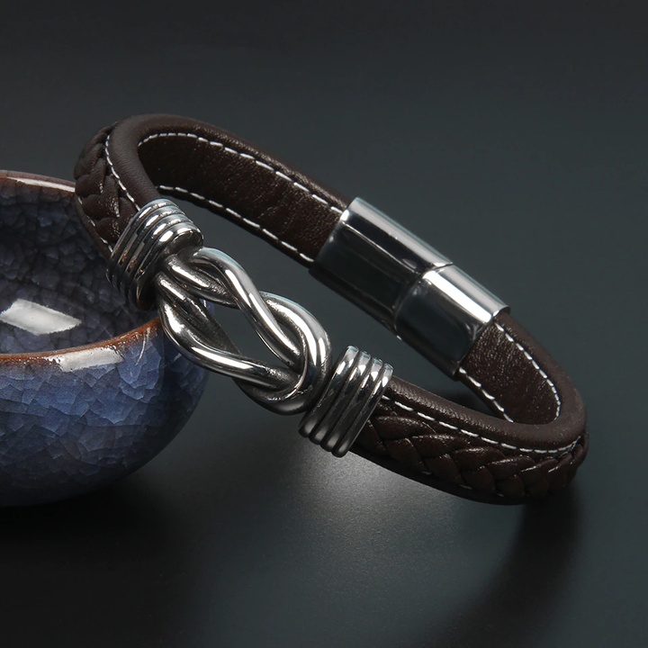 Infinity Armband | Lederen Knoop Armband