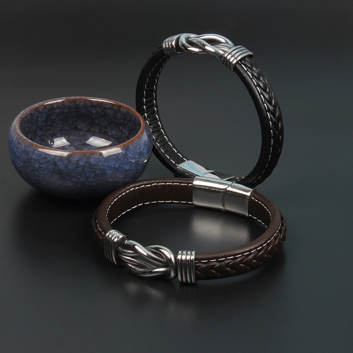 Infinity Armband | Lederen Knoop Armband