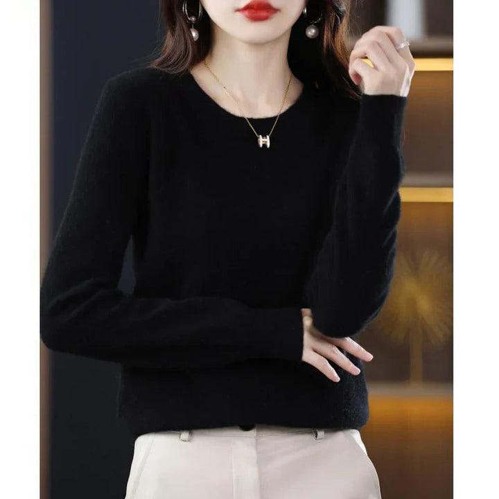 Cashmere trui met ronde hals voor dames