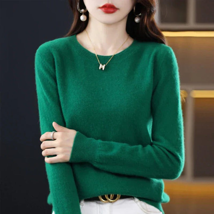 Cashmere trui met ronde hals voor dames