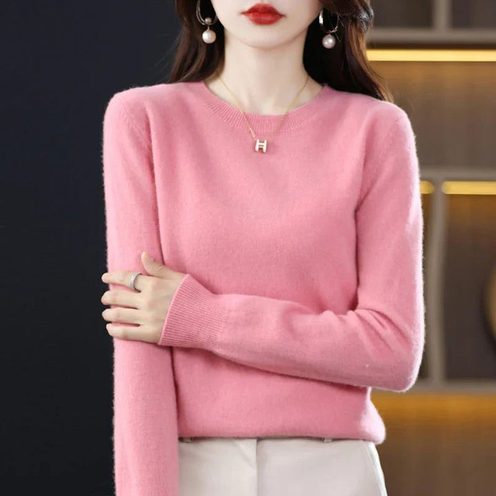 Cashmere trui met ronde hals voor dames